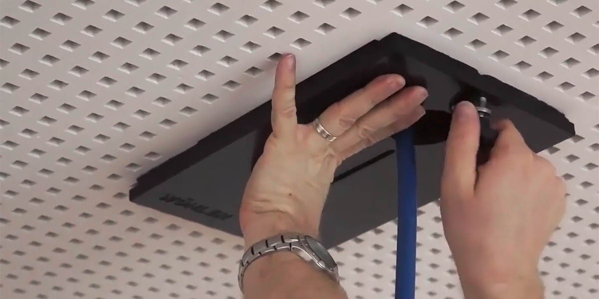 Performing home duct-cleaning service in Topeka, KS - closing the access point